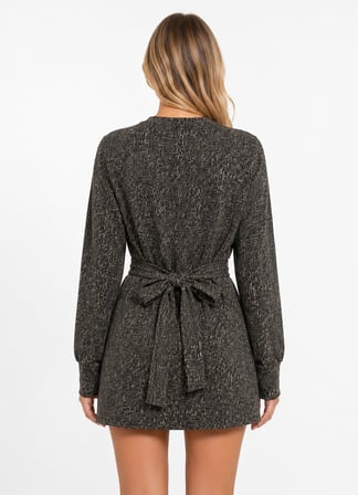 Kadın Uzun Kollu Regular Fit Mini Elbise