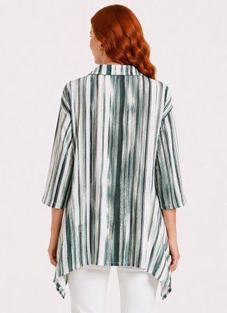 Kadın Çizgili Oversize Gömlek