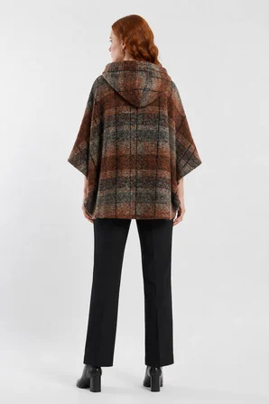 Kadın Kapüşonlu Oversize Desenli Sweatshirt
