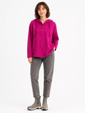 Kadın Kapüşonlu Pembe Sweatshirt