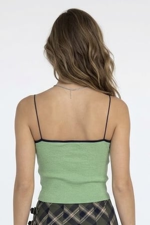 Kontrast Şeritli Triko Atlet Body
