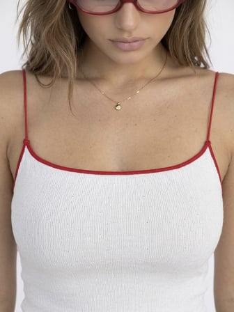 Kontrast Şeritli Triko Atlet Body