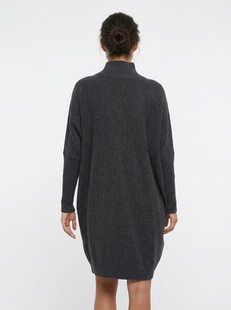 Kadın Uzun Triko Boğazlı Oversize Elbise