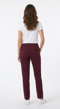 Kadın Bordo Jogger Rahat Kesim Pantolon
