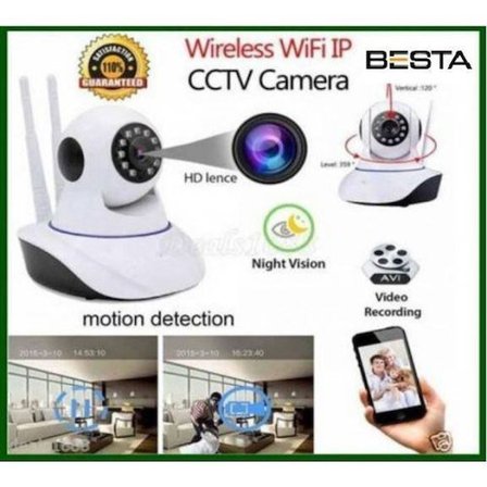 1080P 2MP 360 derece Full HD Kablosuz IP Gece Görüşlü WİFİ Güvenlik Kamerası 64GB SD Kart Dahil