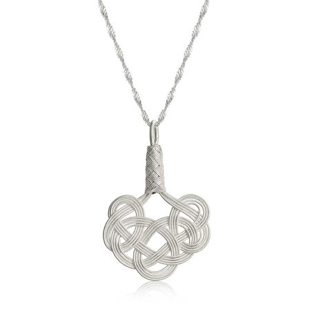 STİLLOVE Gümüş Kazaziye Örgü Kadın Kolye