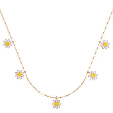 STİLLOVE Gümüş Rose Papatya Şans Kadın Kolye