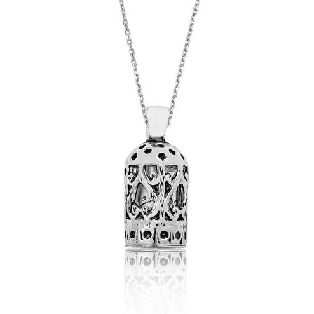 STİLLOVE Gümüş Silindir Cevşen Dualı Kolye