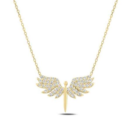 STİLLOVE Gümüş Gold Mikail Meleği Bayan Kolye