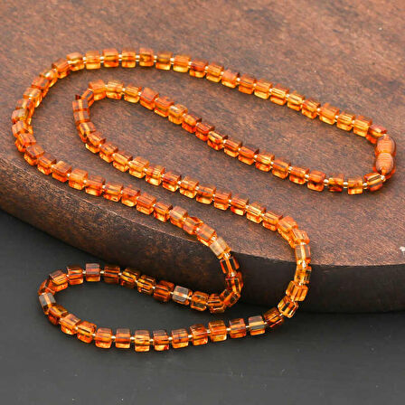 STİLLOVE Yetişkin Damla Kehribar Kolye