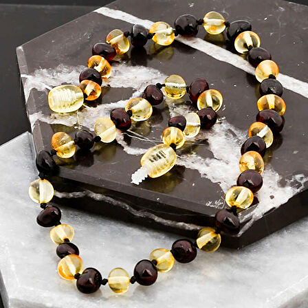 STİLLOVE Bebek Damla Kehribar Diş Kolye