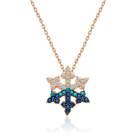 STİLLOVE Gümüş Rose Kar Tanesi Kadın Kolye