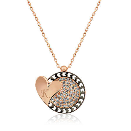 STİLLOVE ​Gümüş Rose Kalbe Giden Kalp Kolye