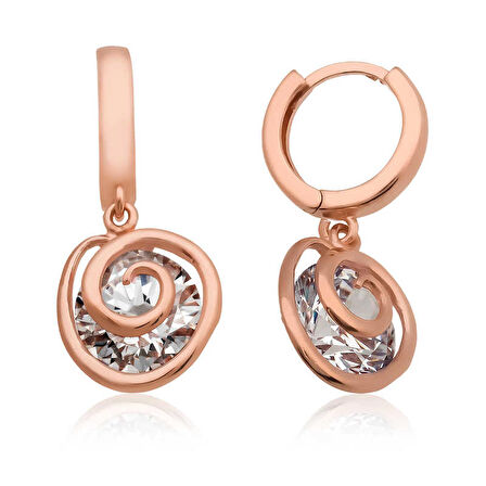 STİLLOVE Gümüş Rose Aşk Döngüsü Küpe
