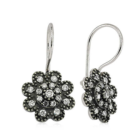 STİLLOVE Gümüş Sallantılı Çiçek Küpe