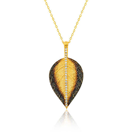 STİLLOVE Gümüş Yaprak Kadın Kolye