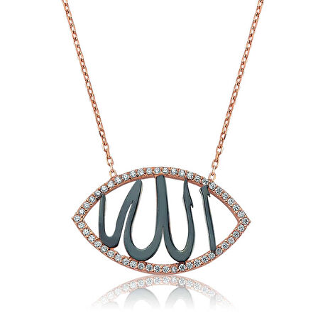 STİLLOVE Gümüş Allah Yazılı Kadın Kolye