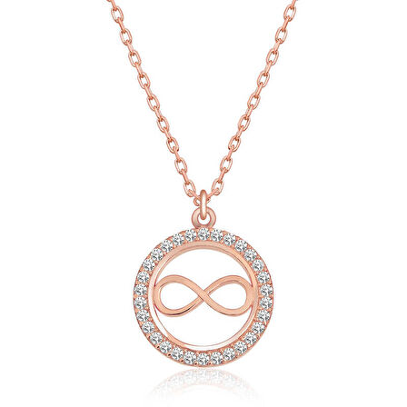 STİLLOVE Gümüş Rose Minik Sonsuzluk Bayan Kolye