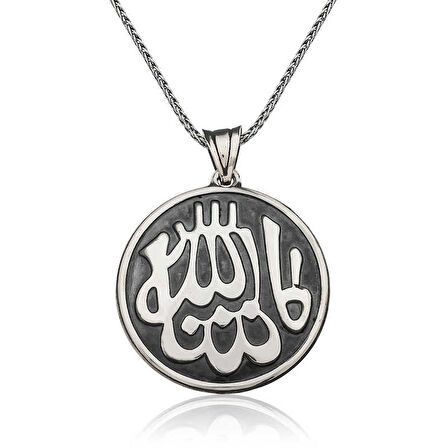 STİLLOVE Gümüş Maşallah Yazılı Kolye