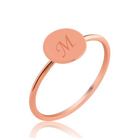 STİLLOVE Gümüş Rose Harfli Bayan Yüzük