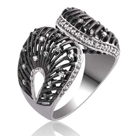 STİLLOVE Gümüş Beyaz Taşlı Kadın Yüzük