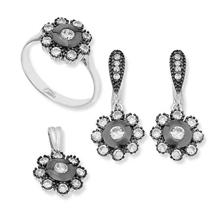 STİLLOVE Gümüş Papatya Bayan Set