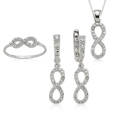 STİLLOVE Gümüş Sonsuzluk Bayan Set