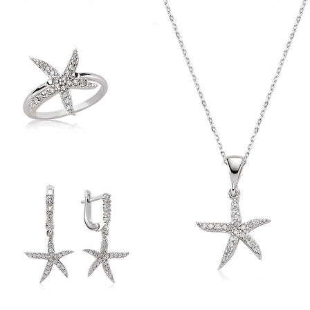 STİLLOVE Gümüş Deniz Yıldızı Bayan Set