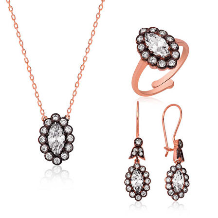 STİLLOVE Gümüş Elmas Montür Bayan Set