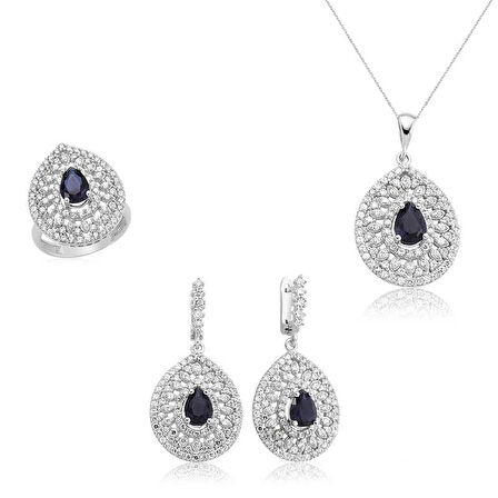 STİLLOVE Gümüş Damla Desenli Bayan Set