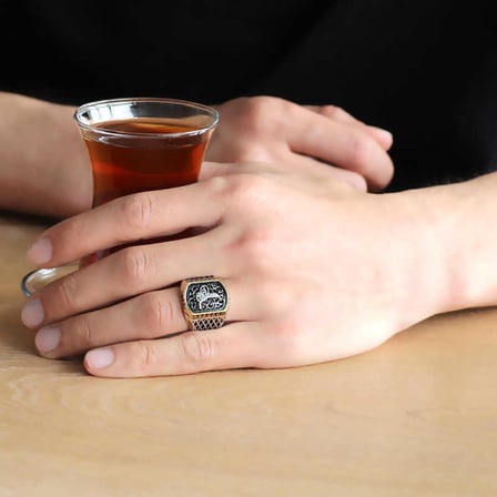 STİLLOVE Gümüş Tuğralı Erkek Yüzük