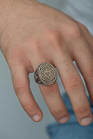 STİLLOVE Gümüş Süleyman Mührü Erkek Yüzük