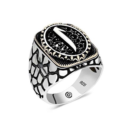 STİLLOVE Gümüş Elif Oval Erkek Yüzük