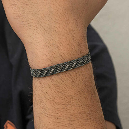 STİLLOVE Gümüş Kazaziye Örgü Bileklik