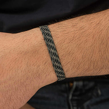 STİLLOVE Gümüş Kazaziye Örgü Bileklik