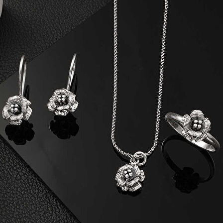 STİLLOVE Gümüş Gül Kadın Set