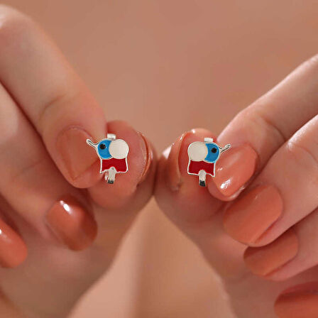 STİLLOVE Gümüş Fil Çocuk Küpesi