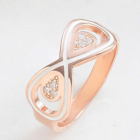 STİLLOVE Gümüş Rose Zirkon Taşlı Sonsuzluk Kadın Yüzük