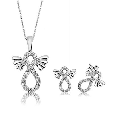 STİLLOVE Gümüş Kanatlı Sonsuzluk Bayan Set