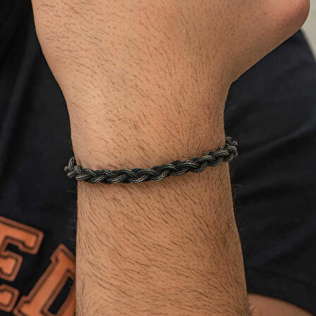 STİLLOVE Gümüş Kazaziye Örgü Bileklik