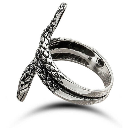 STİLLOVE ​Gümüş Yılan Erkek Yüzük