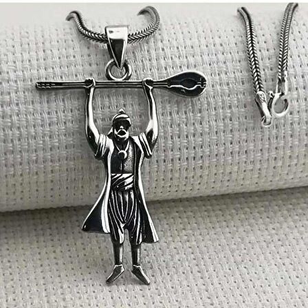 STİLLOVE Gümüş Pir Sultan Abdal Erkek Kolye