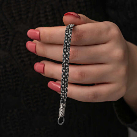 STİLLOVE Gümüş Kazaziye Örgü Bileklik