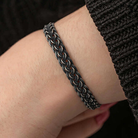 STİLLOVE Gümüş Kazaziye Örgü Bileklik