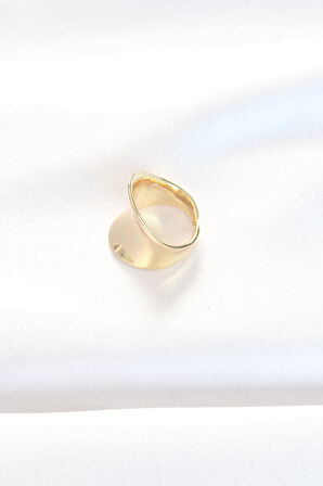STİLLOVE Gold Renk Ayarlanabilir Kavisli Ayna Yüzük