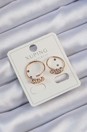 STİLLOVE Xuping Rose Renk Zirkon Taşlı Su Yolu Küpe