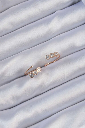 STİLLOVE Xuping Rose Renk Zirkon Taşlı Su Yolu Küpe