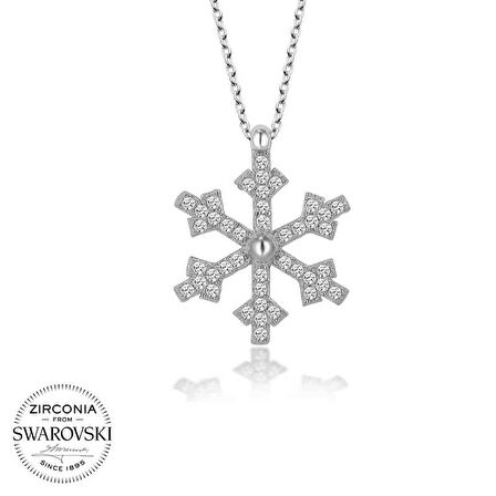 STİLLOVE Swarovski Taşlı Gümüş Kartanesi Bayan Kolye