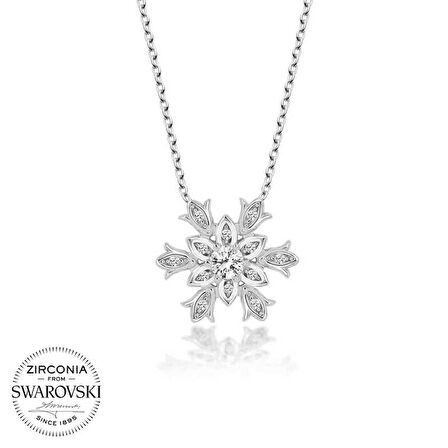 STİLLOVE Swarovski Taşlı Gümüş Kartanesi Bayan Kolye