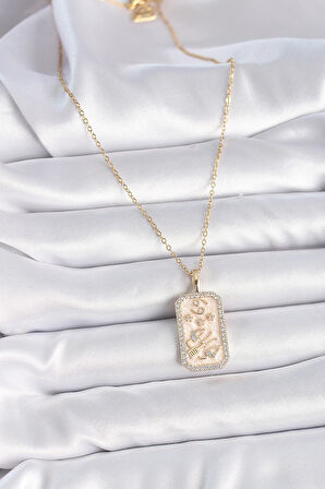 STİLLOVE 316L Çelik Gold Renk Zincir Yengeç Burcu Zirkon Taşlı Kadın Kolye